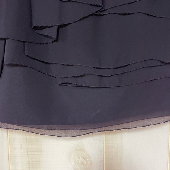 Zara Basic Deep Purple Ruffle Miniskirt Sz S - Picture 5 of 5